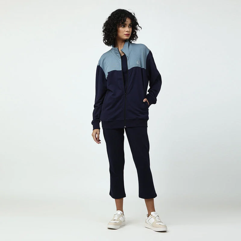 Organic Cotton Women Jogger Set | Navy Blue