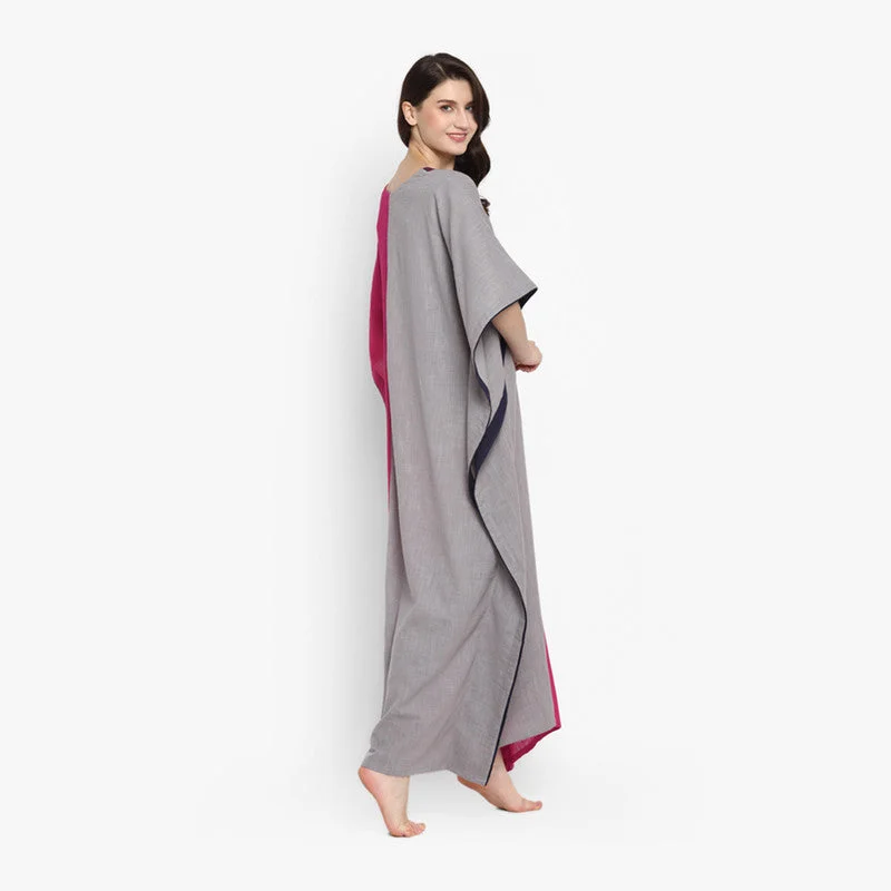 unidraa-cotton-v-neck-kaftan-grey-pink-vks015-19722