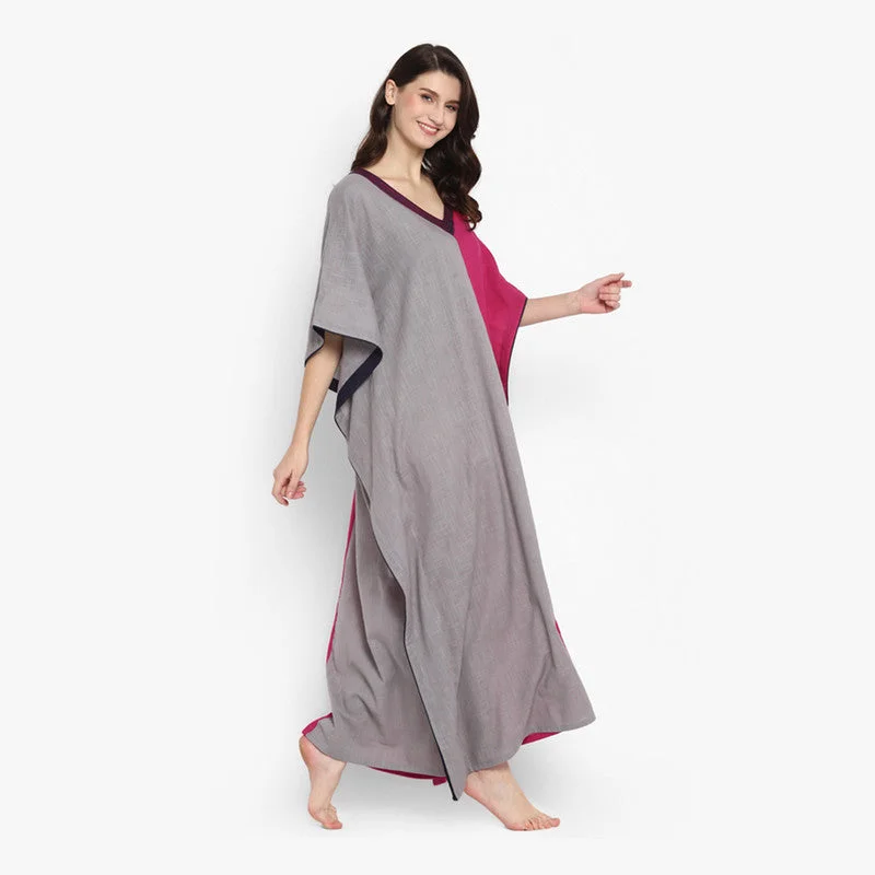 unidraa-cotton-v-neck-kaftan-grey-pink-vks015-19722