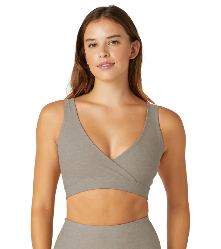 Beyond Yoga Spacedye Crossover Bra Birch Heather