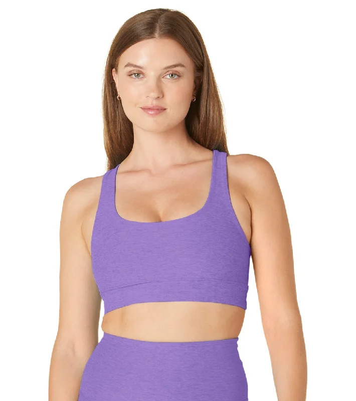 Beyond Yoga Spacedye in a Twist Bra Bright Amethyst Heather