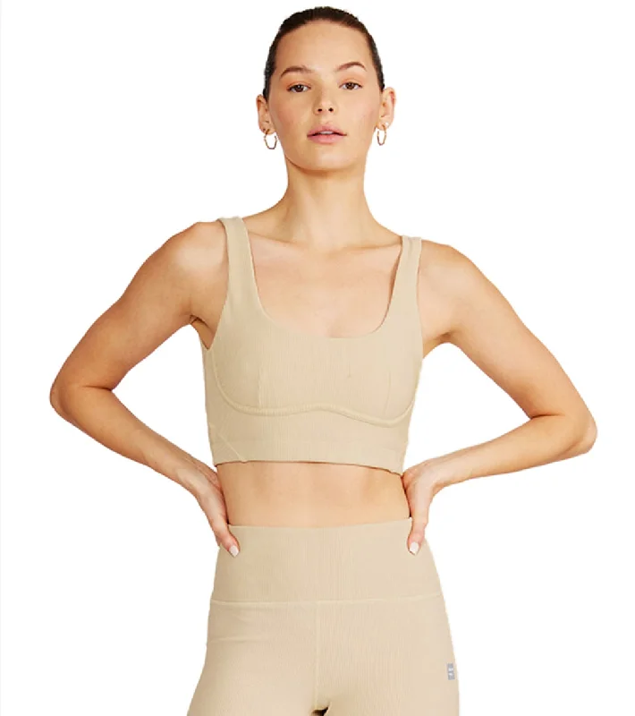 Cream Yoga Venesa Bustier Bra Stone