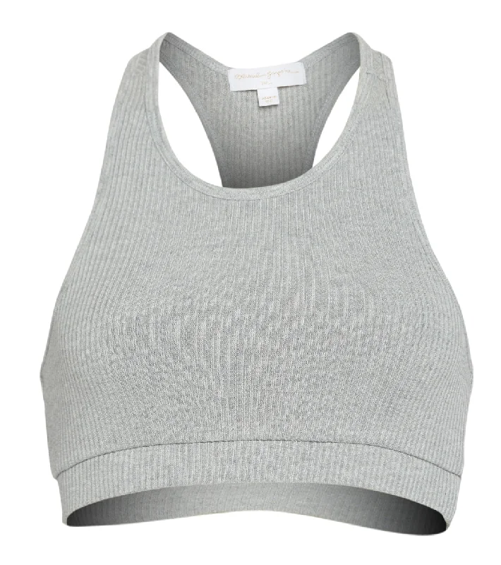 Spiritual Gangster Ballet Rib Bra Medium Heather Grey