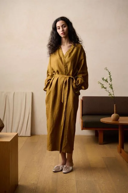 100% Linen Dressing Gown (In stock, 3 day delivery)