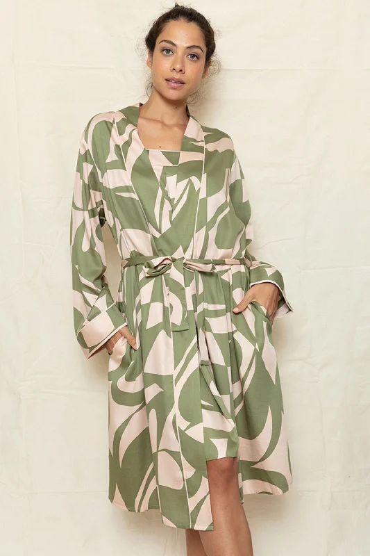 Richmond Abstract Print Short Dressing Gown