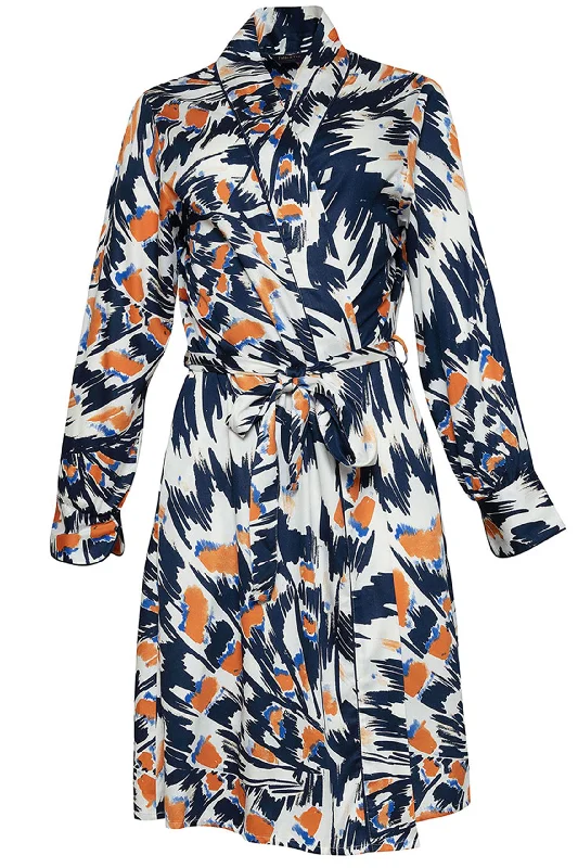 Hampstead Abstract Print Short Dressing Gown