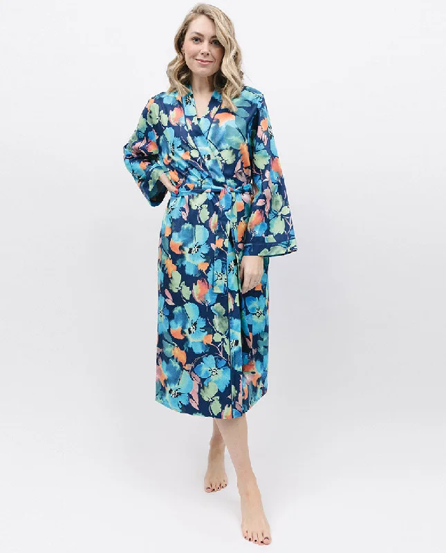 Bea Floral Print Long Dressing Gown