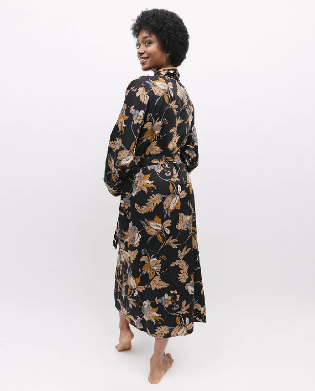 Brixton Floral Print Long Dressing Gown