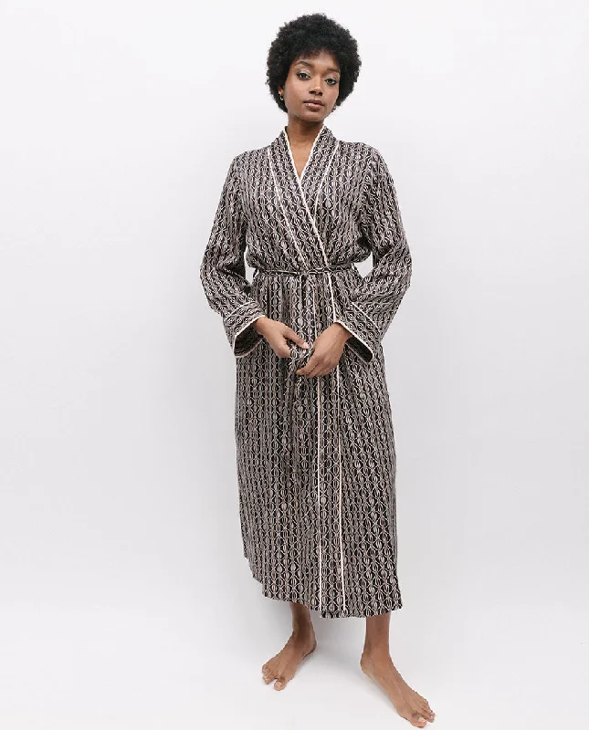 Brixton Geo Print Long Dressing Gown