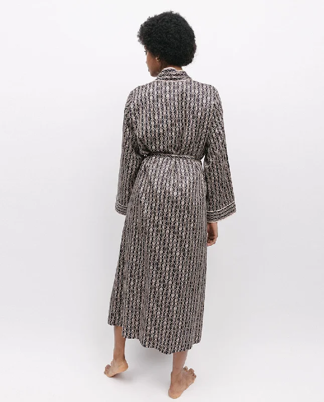 Brixton Geo Print Long Dressing Gown