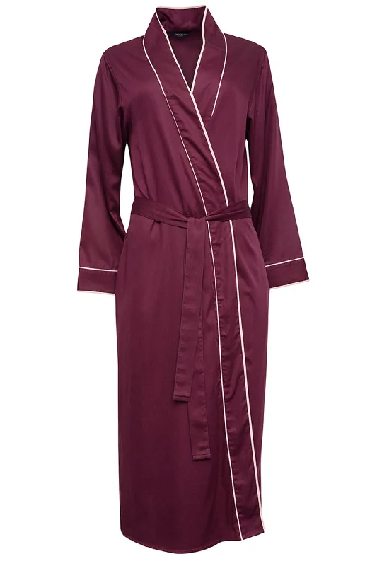 Piccadilly Burgundy Long Dressing Gown