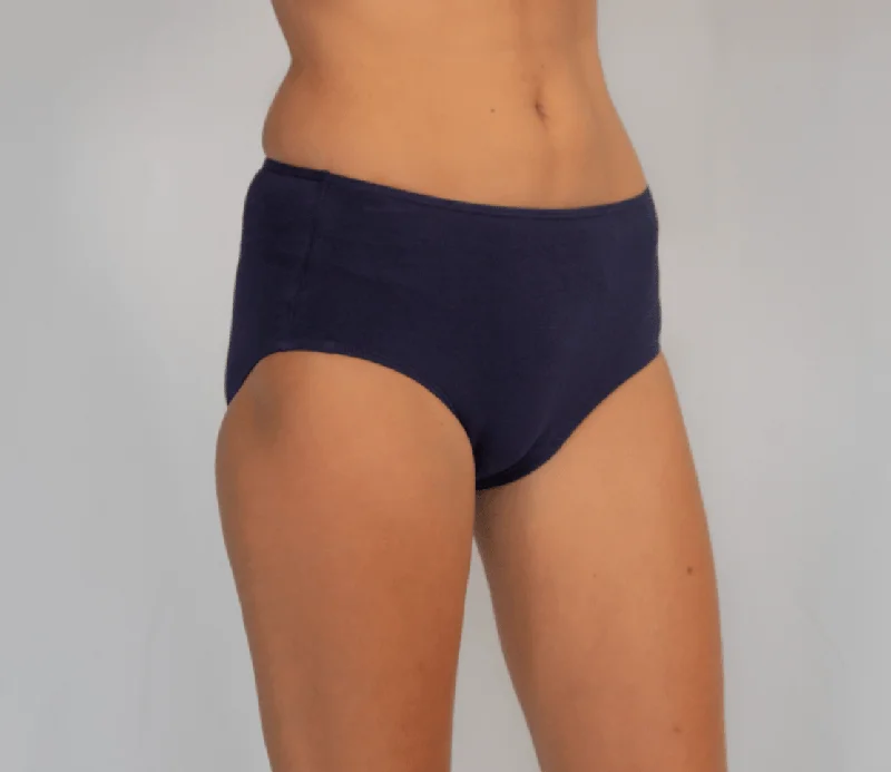 Carmel High Waist Brief - Single Pair Navy