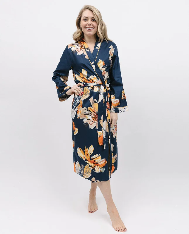 Cosmo Floral Print Long Dressing Gown