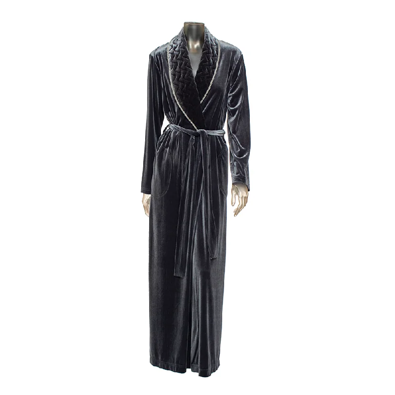 Diamond Tea Abaya Wrap Pewter Medium Size Medium