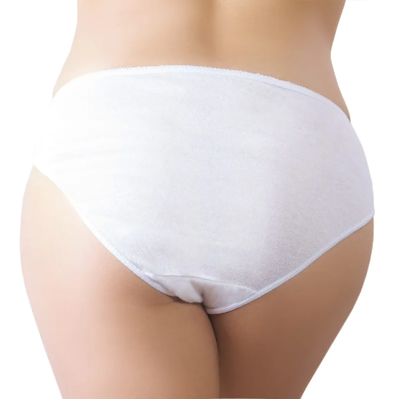 Disposable white cotton knickers pants. Hospital Maternity briefs 5pcs