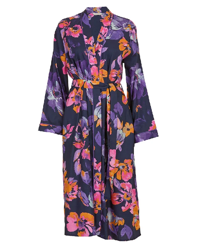 Edie Womens Floral Print Long Dressing Gown