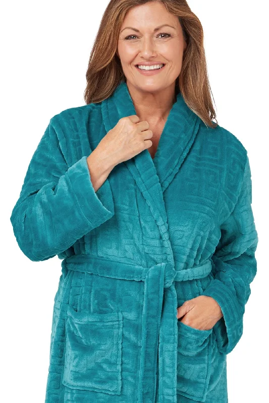 greek-key-teal / XL