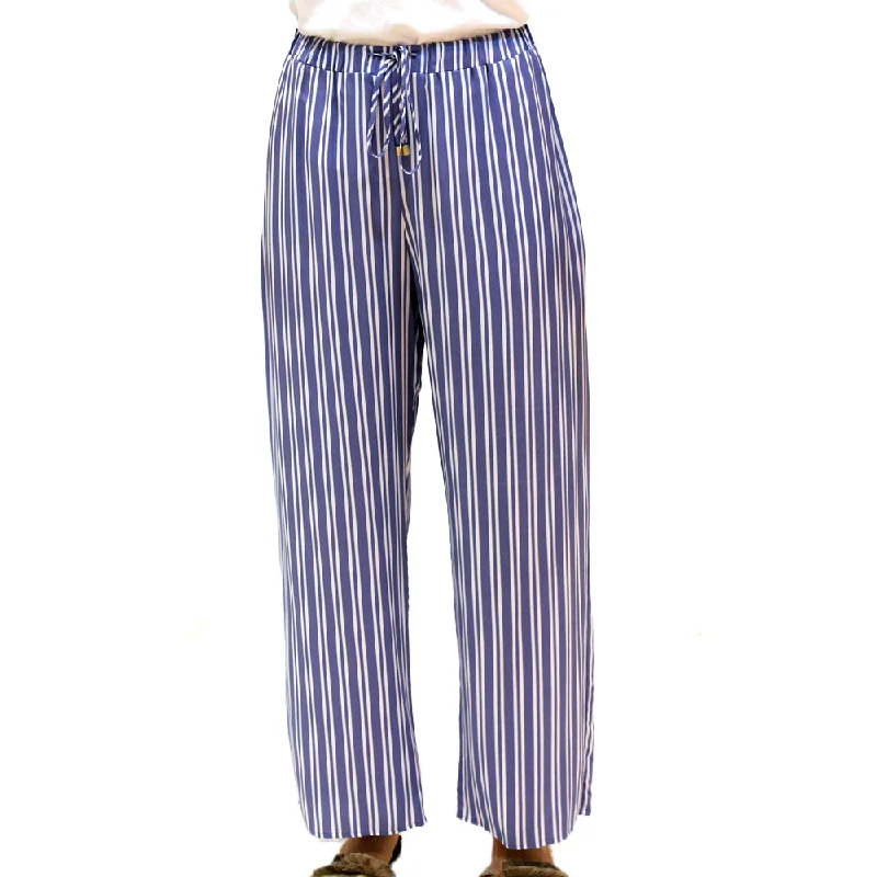 Hanro Long Pants Stripes Soft Blue