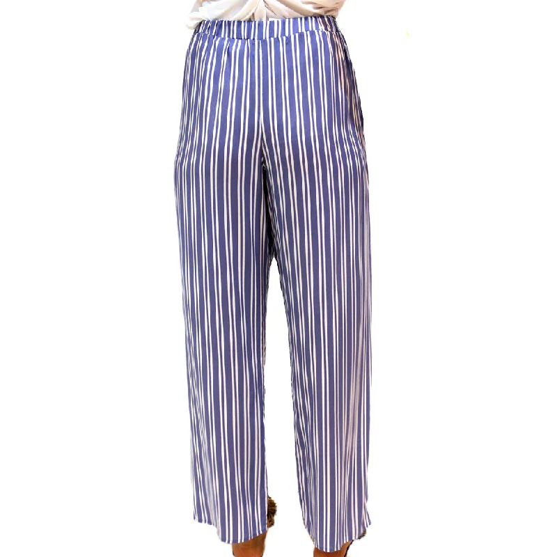 Hanro Long Pants Stripes Soft Blue