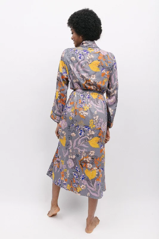 Highgate Toadstool Print Long Dressing Gown