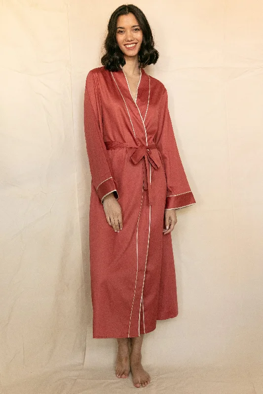 Islington Burnt Orange Long Dressing Gown