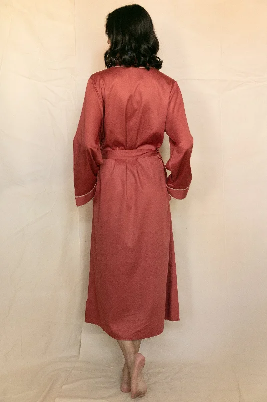 Islington Burnt Orange Long Dressing Gown