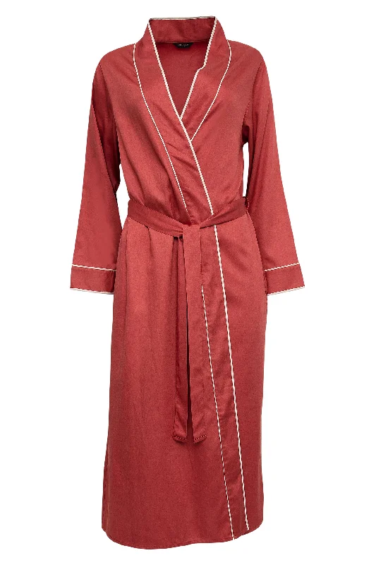 Islington Burnt Orange Long Dressing Gown