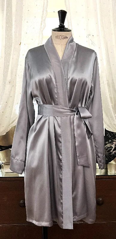 Italian Pure Silk Short Robe (in stock, 3 day delivery)