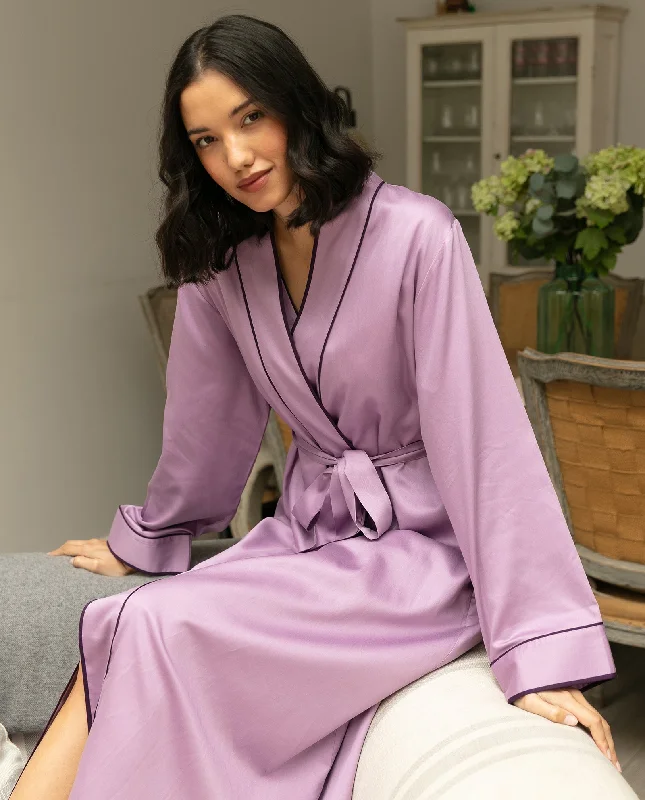 Wimbledon Lilac Long Dressing Gown