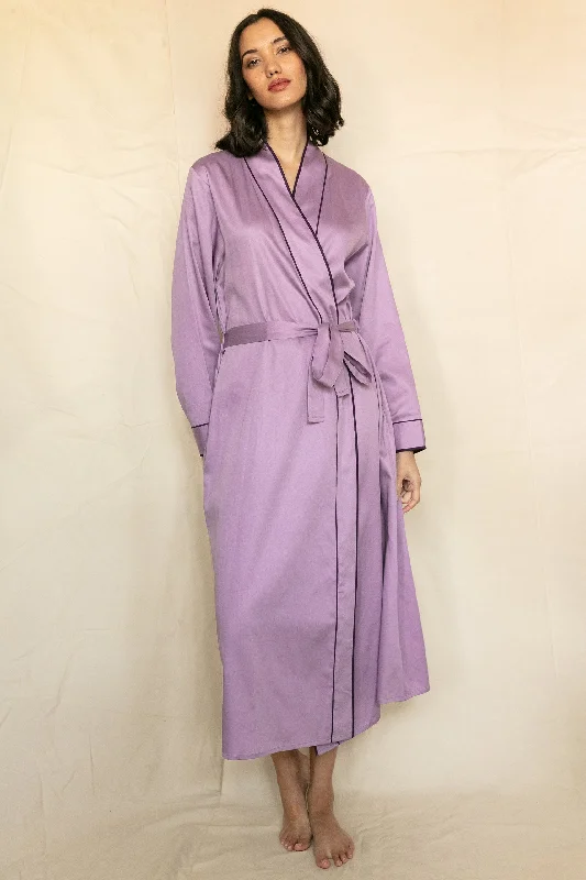 Wimbledon Lilac Long Dressing Gown