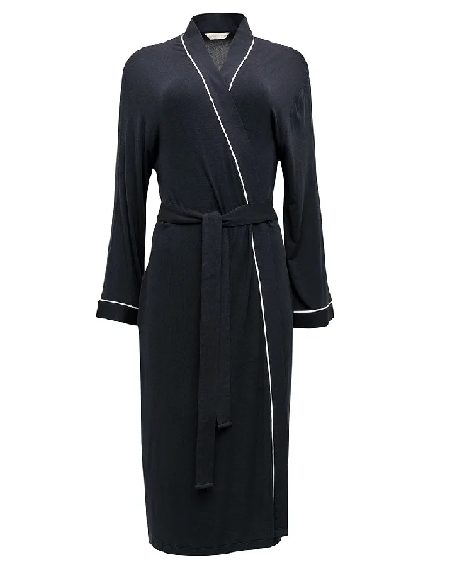 Nicole Charcoal Jersey Long Dressing Gown