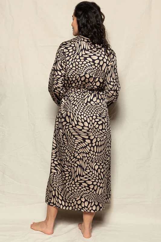 Carnaby Pebble Print Long Dressing Gown