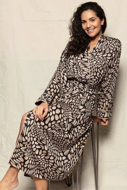 Carnaby Pebble Print Long Dressing Gown