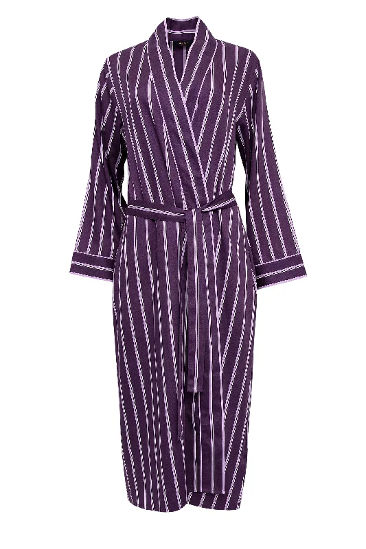 Wimbledon Printed Stripe Long Dressing Gown