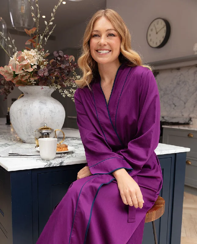 Southbank Magenta Long Dressing Gown