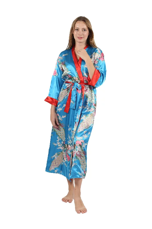 Floral Satin Robe