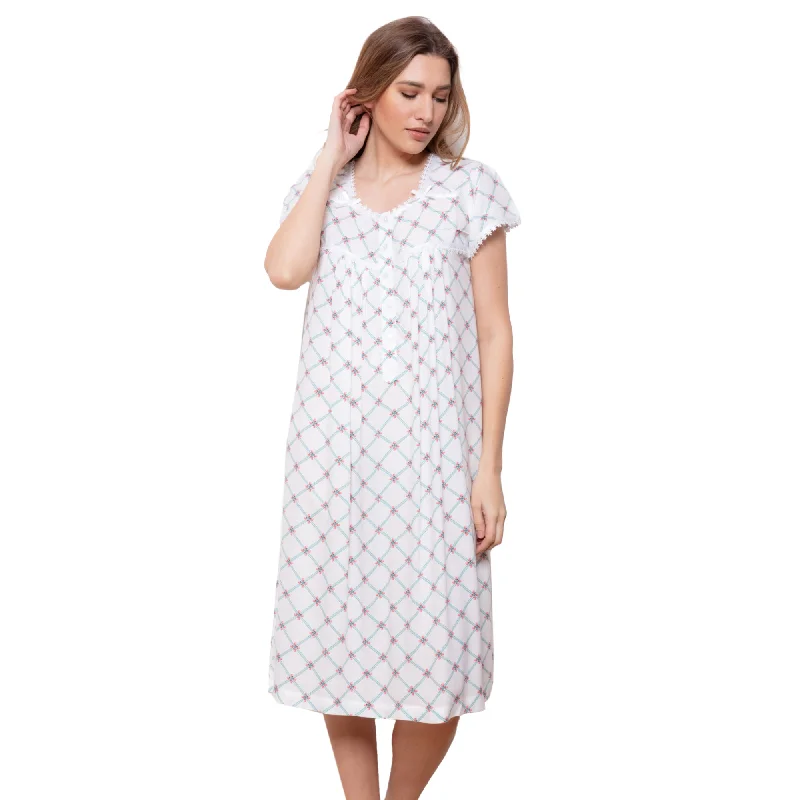 Cottonreal Women's Zulma Cream/Pale pink Nightdress