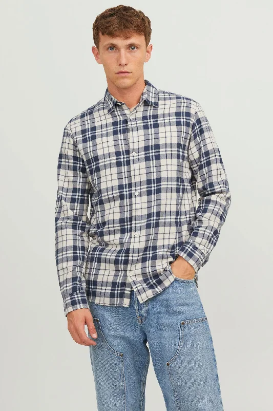 Chemise à carreaux en coton JACK & JONES - Homme