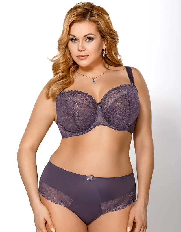 Gorsenia Simena Balconette Bra Grey/Purple