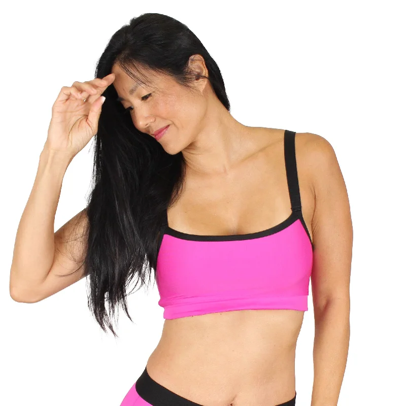 Womens Boxy Bralette | Fuschia