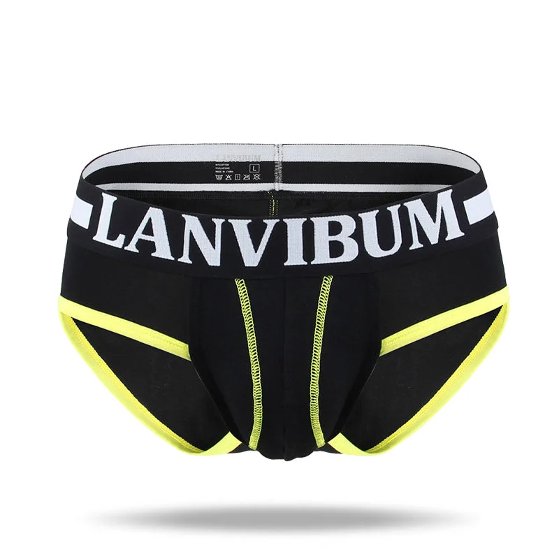 2023 New Men's Low Waist Breathable Contrast Color Briefs