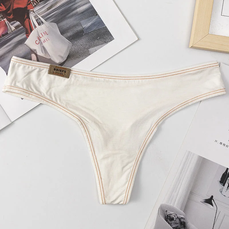 Low-waist ladies briefs one-piece thong breathable