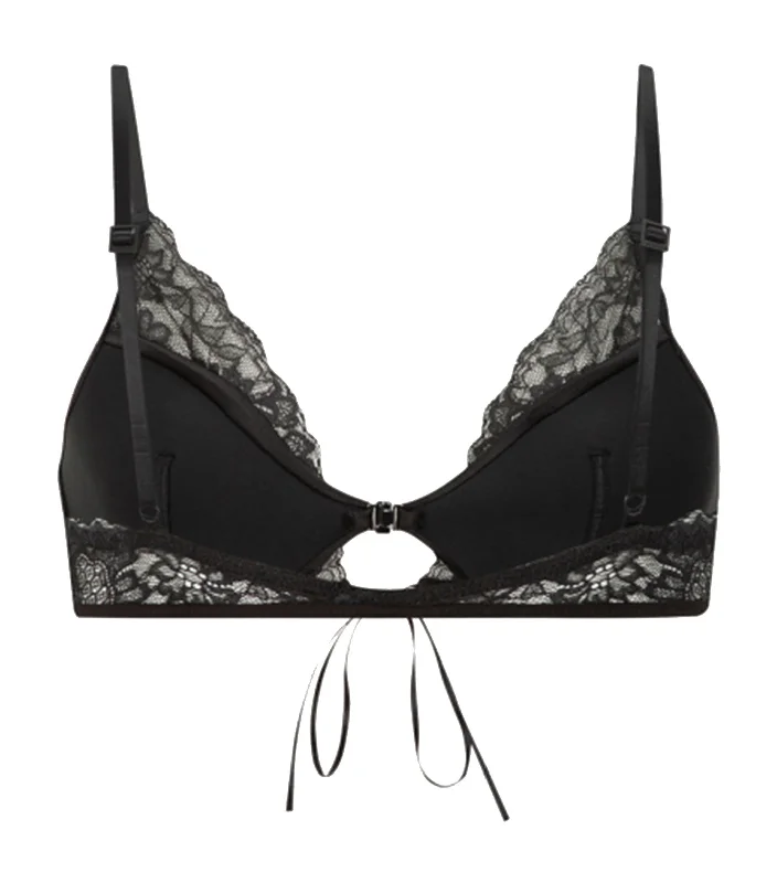 Bridal Lightly Lined Triangle Bra Black