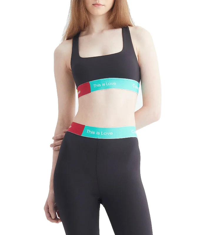 Pride Medium Impact Sports Bra Black