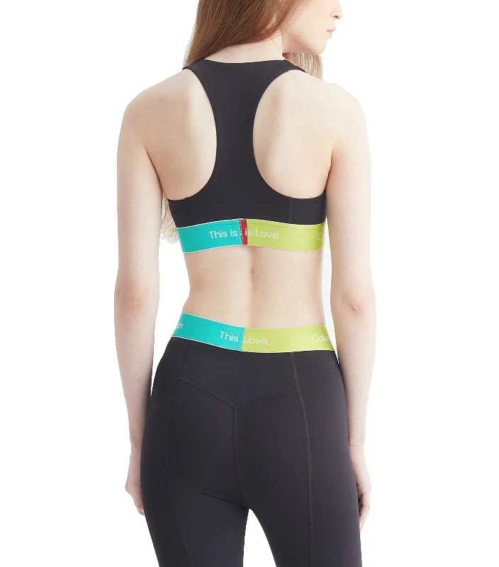 Pride Medium Impact Sports Bra Black