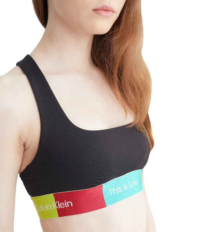 Pride Medium Impact Sports Bra Black