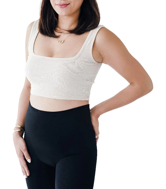 Postpartum Tummy Control Leggings - Black