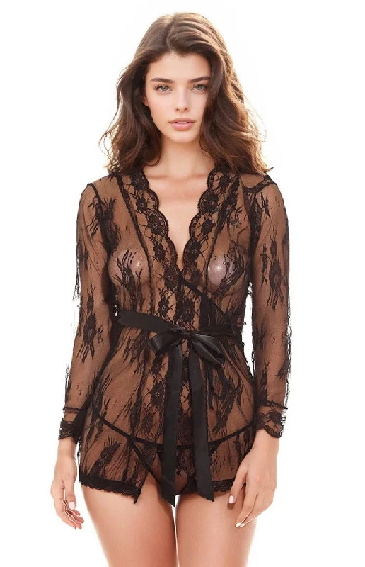 Delicate Lace Short Robe