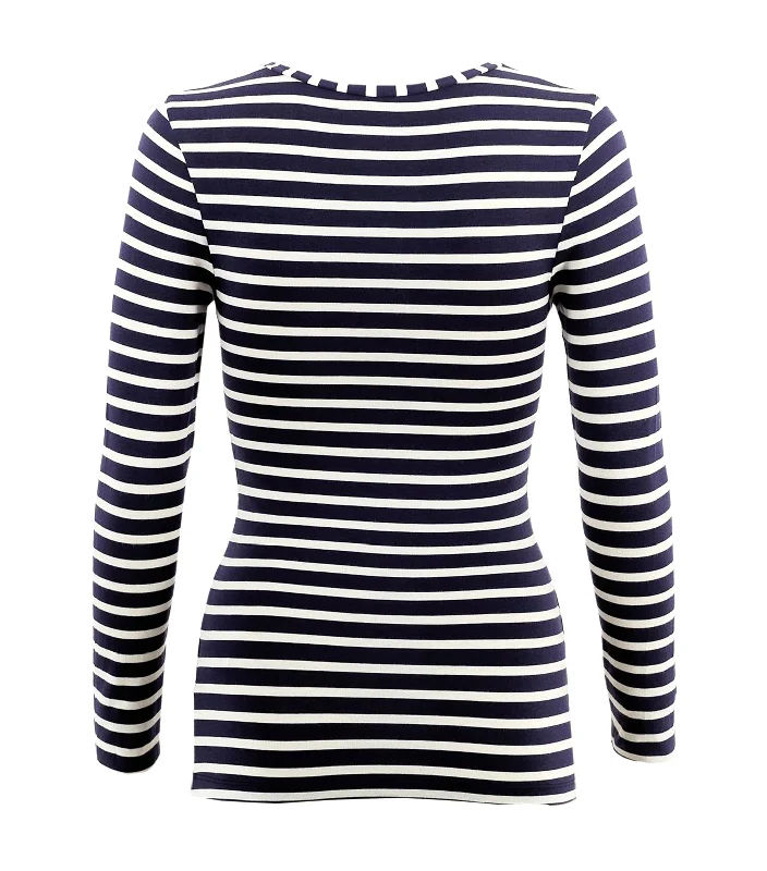 Heatgen™ Thermal Long Sleeve Striped Top Indigo Mix