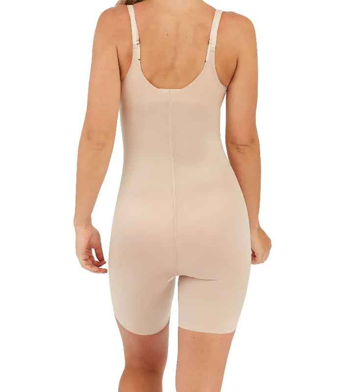 Thinstincts 2.0 Open-Bust Midthigh Bodysuit Champagne Beige